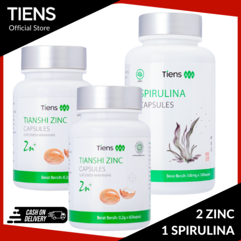 Tiens Penggemuk Badan Herbal / Obat Gemuk Herbal [ 2 Zinc + 1 Spirulina ] Image1
