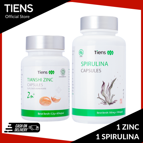 Tiens Penggemuk Badan Herbal [ 1 Zinc + 1 Spirulina ] / Zinc Tiens / Bisa COD / Free Ongkir / Garansi Original
