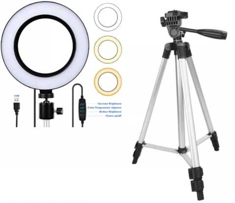 Paket Ring Fill Light Diameter 26 cm Dengan Tripod 3110 Bisa untuk live instagram Tiktok Youtube Image1