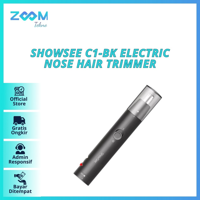 ShowSee C1-BK Electric Nose Hair Trimmer Cleaner Bulu Hidung