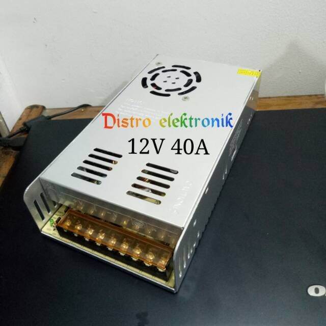 Power Supply Switching 12v 40a 480w Cocok Untuk CctvLampu LEDRadio DBS & Audio Mobil 40 Ampere 12 Volt
