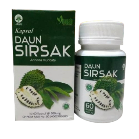 [COD] PAKET 2 PCS Kapsul Daun Sirsak Inayah 60 Kapsul Herbal Alami Mengatasi Kanker Image3