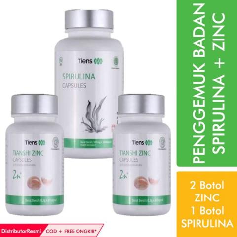 Tiens Penggemuk Badan Herbal / Obat Gemuk Herbal [ 2 Zinc + 1 Spirulina ] Image4
