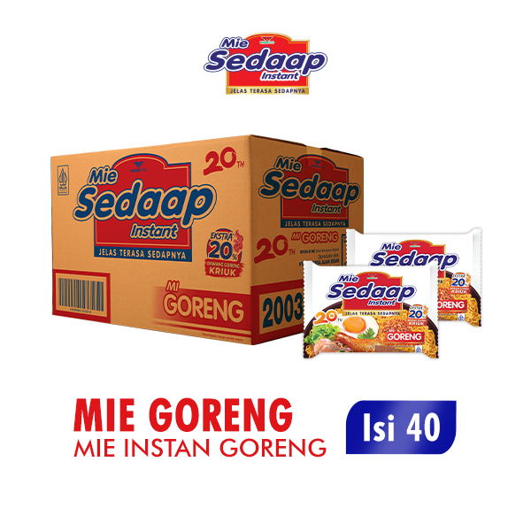 Sedaap Mie Instan Goreng Bag 91g 1 Dus Isi 40 pcs