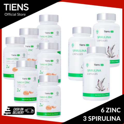 Tiens Shop Penggemuk Badan Herbal Paket Platinum [ 6 Zinc + 3 Spirulina ] + Gratis Kartu Distributor Tiens Image1