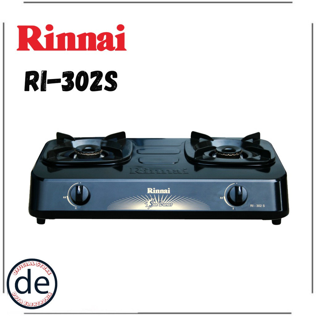 Kompor Gas Rinnai RI 302 S - Kompor Gas 2 Tungku