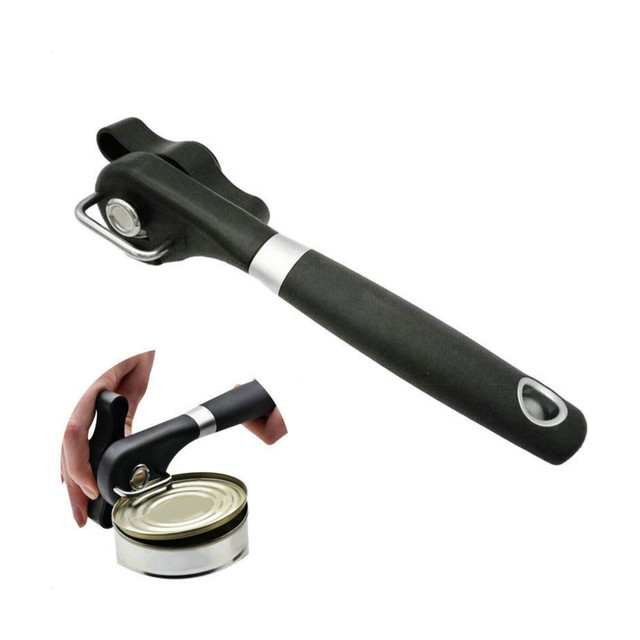 aiGooTan - CAN OPENER - Pembuka Tutup Kaleng Stainless Steel Putar Potong Safety Side Cut Medan