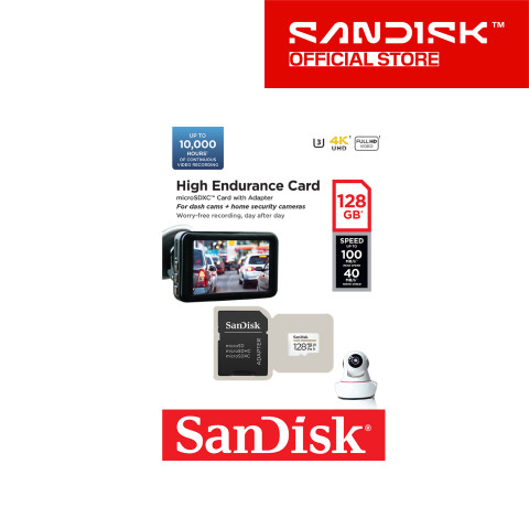 SANDISK High Endurance microSDXC 128GB 100MB/s for CCTV IP Cam Image3