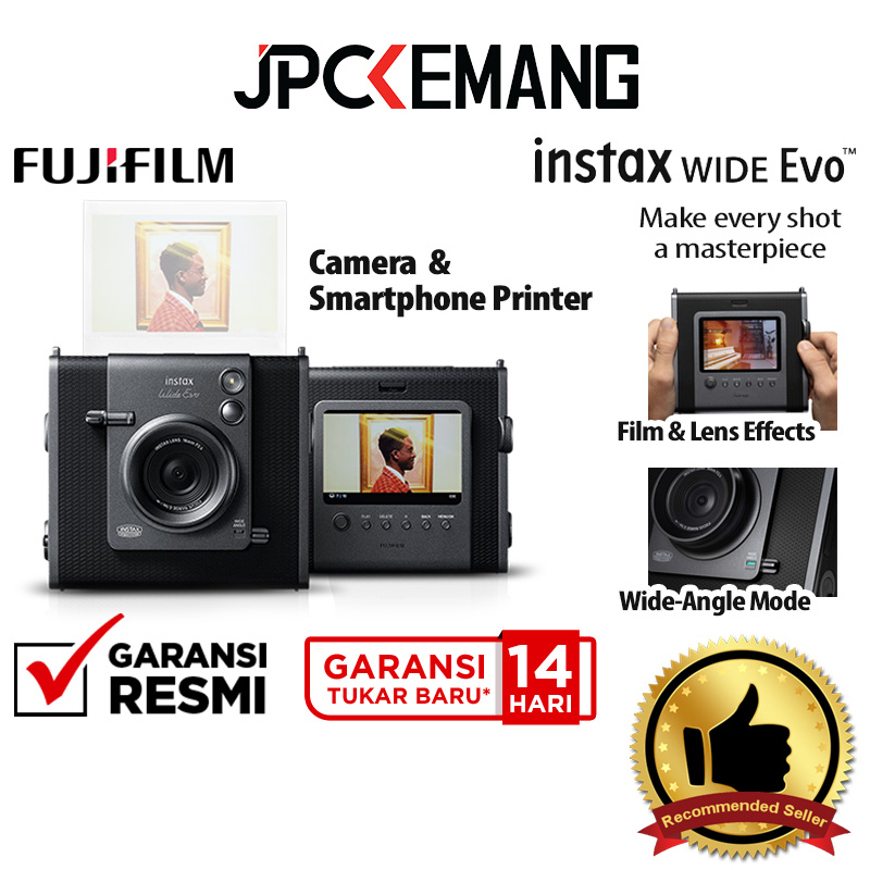 Fujifilm Instax Wide Evo Instant Film Camera & Smartphone Printer Fuji Instax Wide Evo Kamera Instan JPC KEMANG GARANSI RESMI