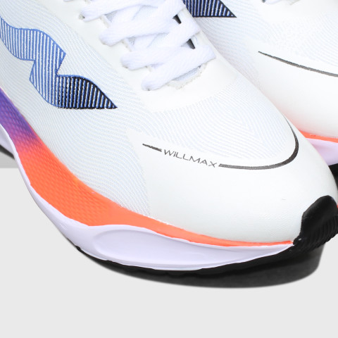 NUEVO Wilmax White Purple Orange Sepatu Running Pria Sepatu Sneakers Olahraga Lari Pria Image4