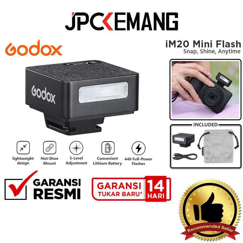GODOX IM20 Mini Flash Camera Universal Godox iM 20 Flash Light Kamera JPC KEMANG GARANSI RESMI