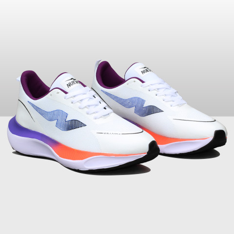 NUEVO Wilmax White Purple Orange Sepatu Running Pria Sepatu Sneakers Olahraga Lari Pria Image5