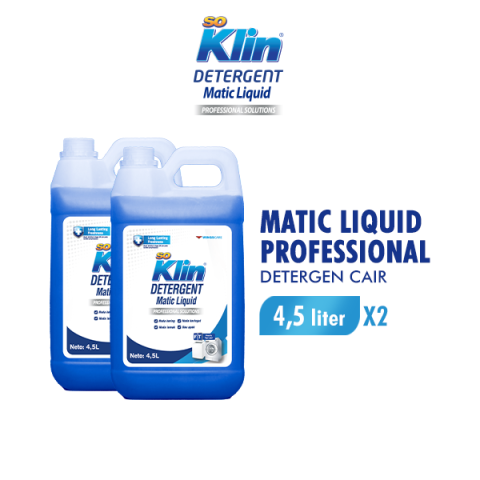 Soklin Matic Deterjen Cair Professional 4,5 liter x 2