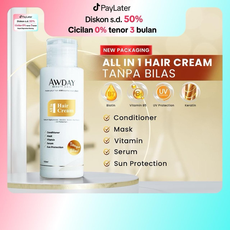 FYC - CONDITIONER / HAIRCREAM AWDAY ALL IN ONE TANPA BILAS Shampoo Haircare