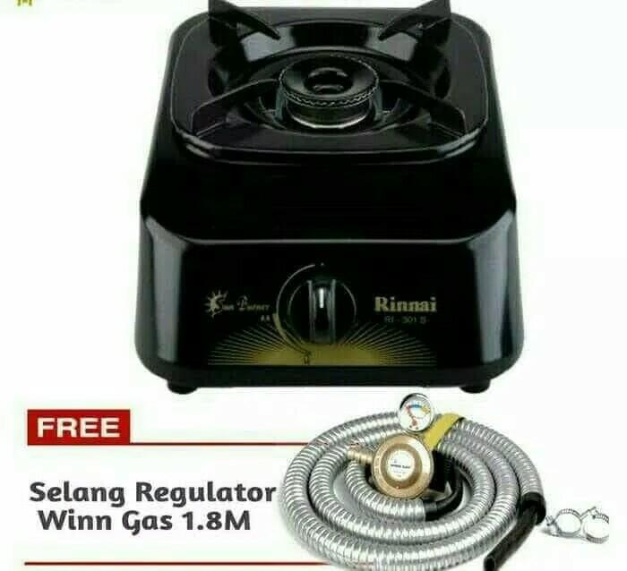 Rinnai Kompor Gas 1 Tungku  RI301S+selang regulator winn gas