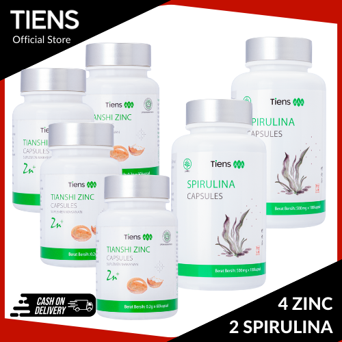 Tiens Penggemuk Badan Herbal Paket Gold [4 Zinc + 2 Spirulina] + Gratis Hadiah Menarik