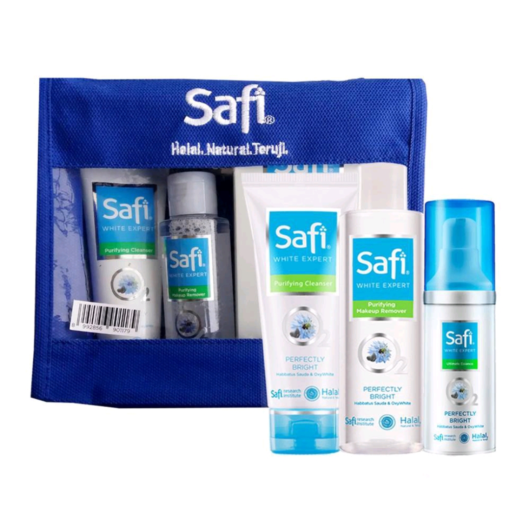 SAFI PAKET WHITE EXPERT VALUE PACK TRAVEL KIT ISI 3 ( FREE POUCH SAFI )