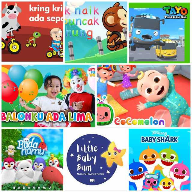 Flashdisk 16gb Video Lagu Anak Indonesia & Barat Bonus 2 Otg