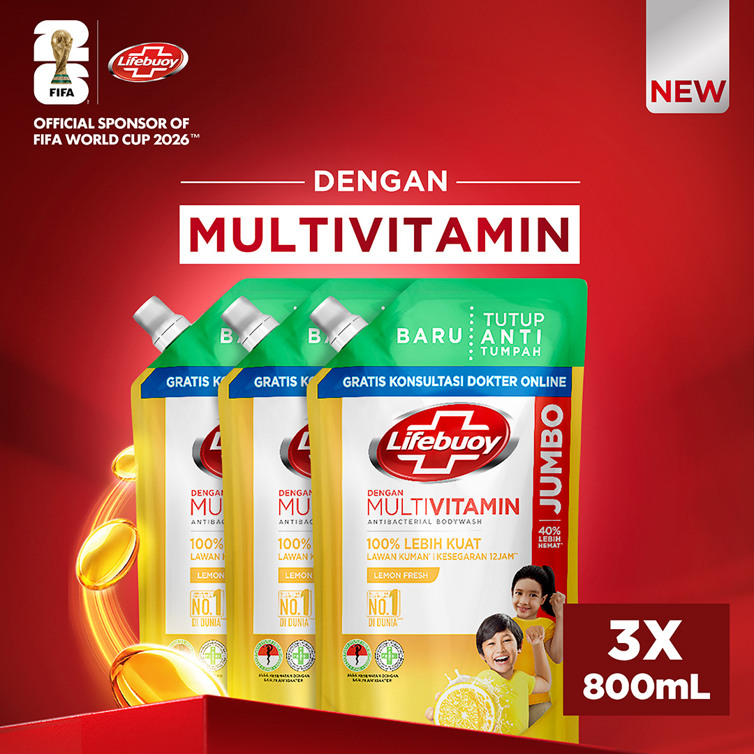 [SUPER HEMAT] LIfebuoy Sabun Cair Lemon Fresh Refill 800ml x3