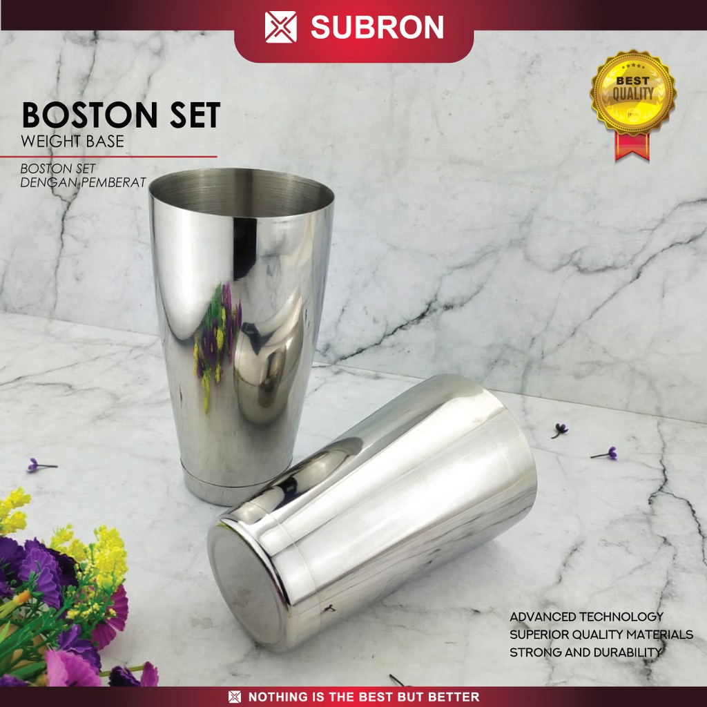 SUBRON Shaker Boston Stainless Set Dengan Pemberat Weight Base Boston