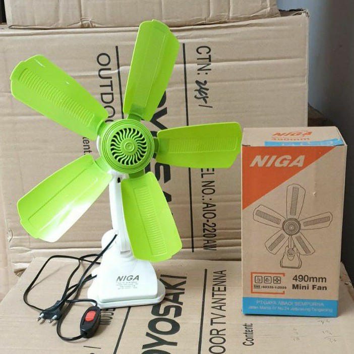 Kipas Angin Jepit Niga 29W 3 In 1 ( Duduk- Jepit & Dinding )