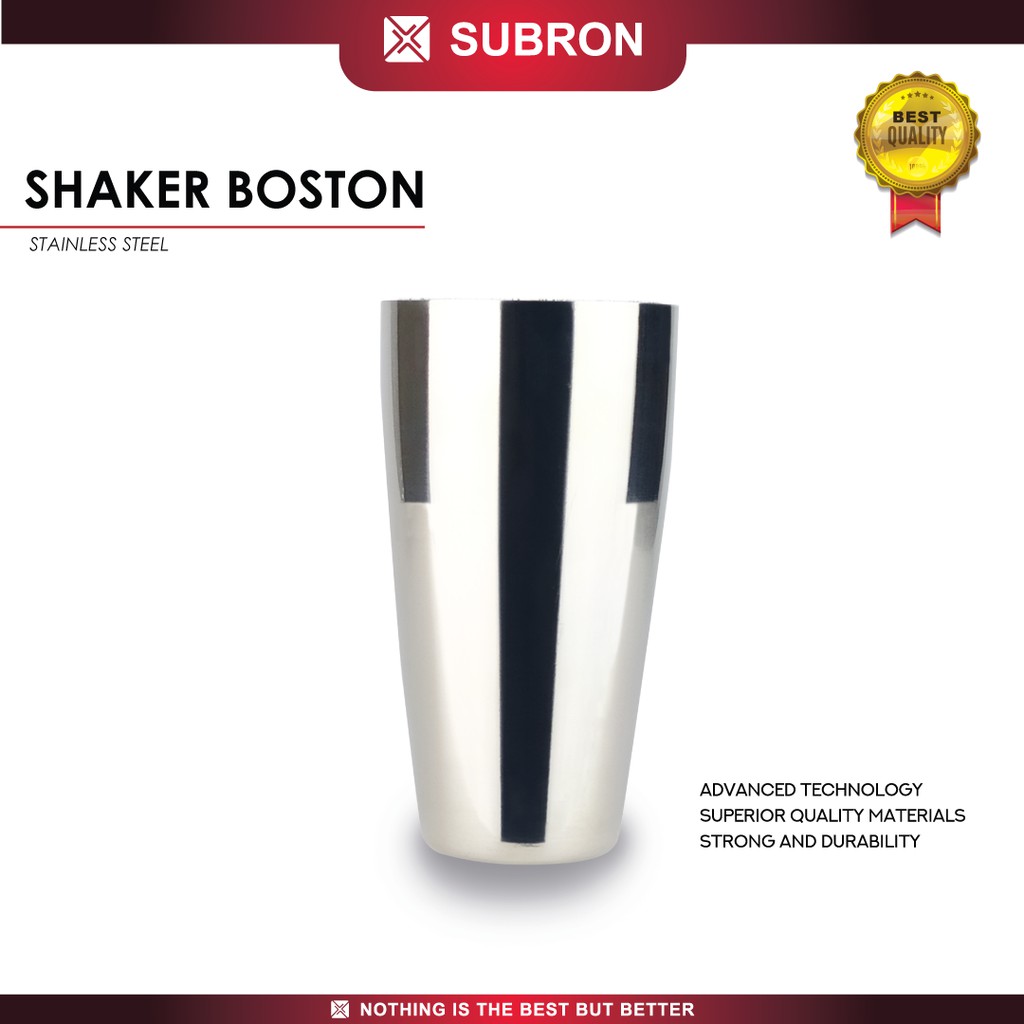 SUBRON Cocktail Boston Shaker Pengocok Minuman Stainless Steel
