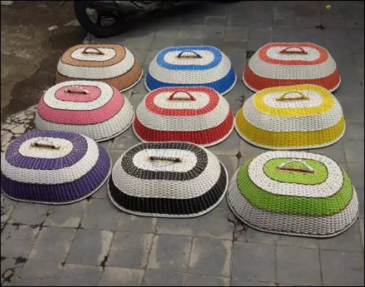 TUDUNG SAJI ROTAN SINTETIS UKURAN BESAR 67X52X22 CM PENUTUP MAKANAN HIDANGAN MEJA MAKAN