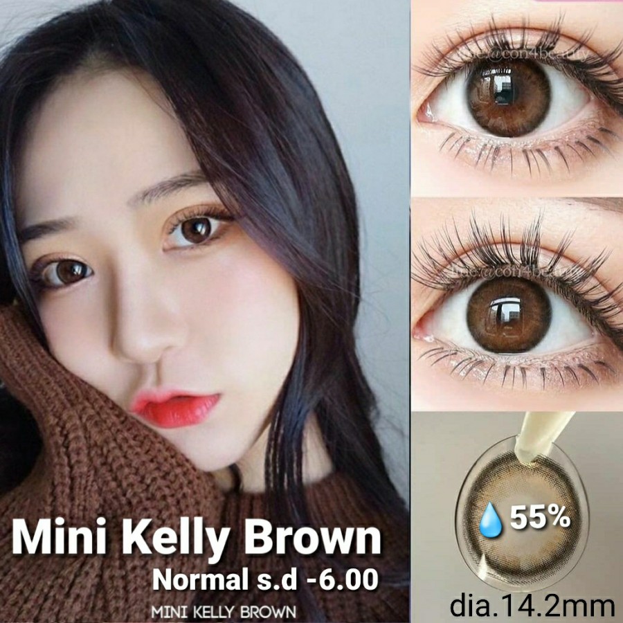 SOFTLENS MINI KELLY GRAY BROWN NORMAL MINUS s.d 10.00 softlens Korea