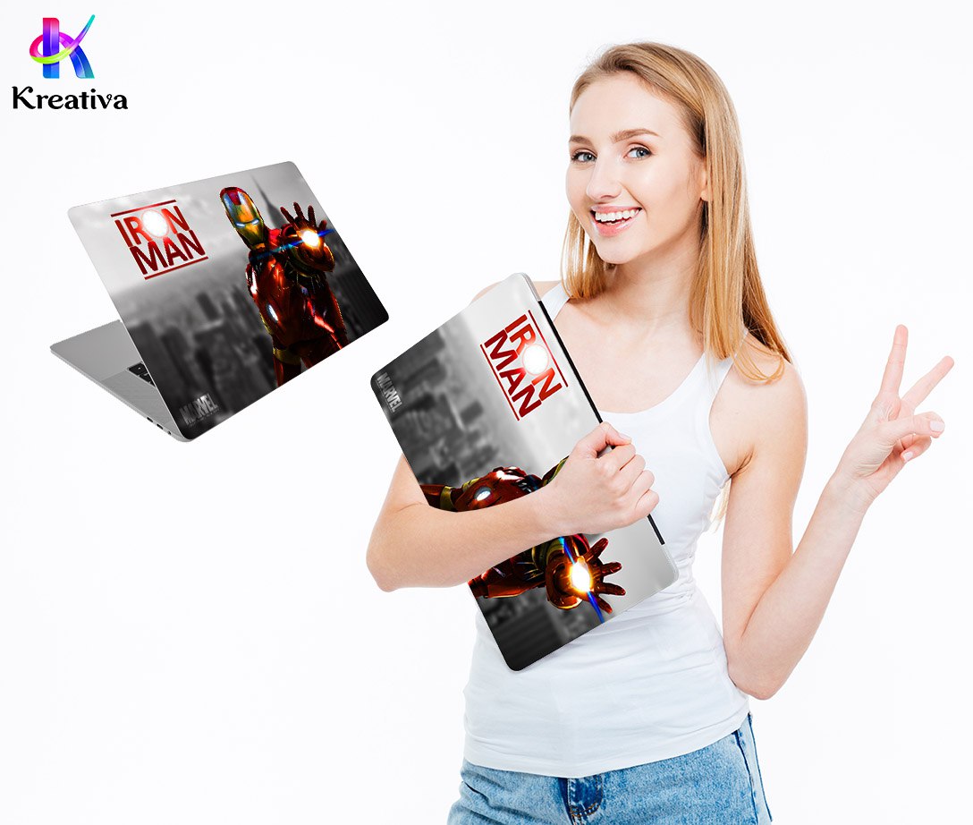 stiker laptop sticker notebook karakter Garksin skin laptop iron man