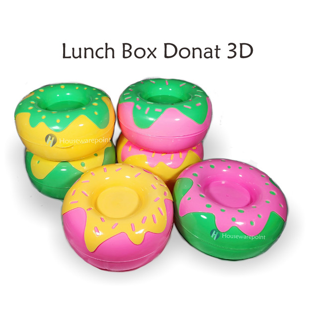 6 pcs Lunch box/ Kotak makan murah/ Kotak makan souvenir (LB DONAT 3D)