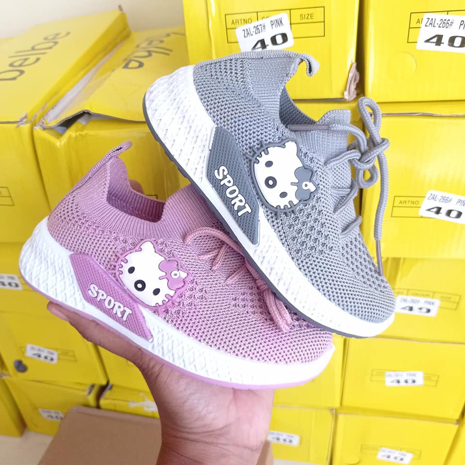 COD 22-37 SEPATU SNEAKERS ANAK IMPORT SEPATU HELLO KITTY ANAK SEPATU SNEAKERS ANAK HELLO KITTY SEPATU PINK ANAK PEREMPUAN SEPATU KITTY ANAK