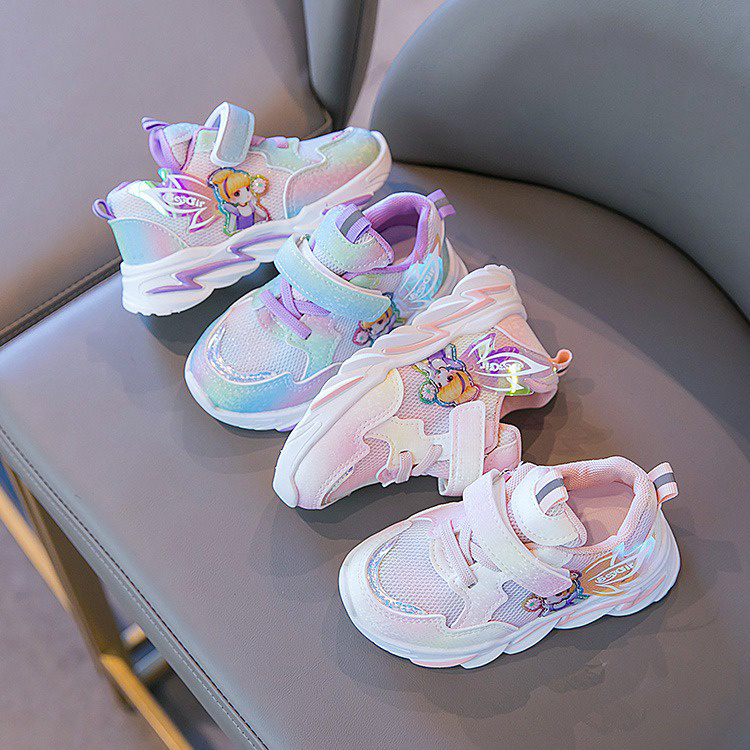 SH21108 Sepatu Sneakers sport Import anak princess perempuan 1 - 5 tahun