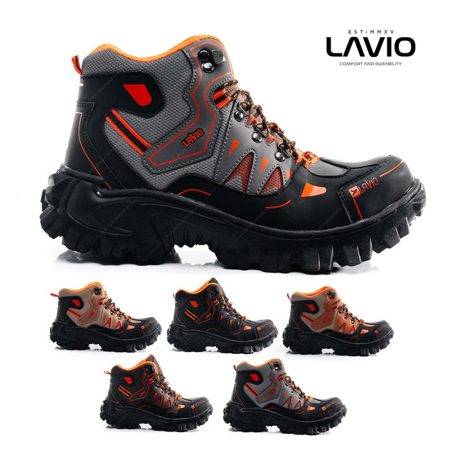 Sepatu Safety Boots Pria Hiking Industri Lavio Gradien Original Best Seller Outdoor