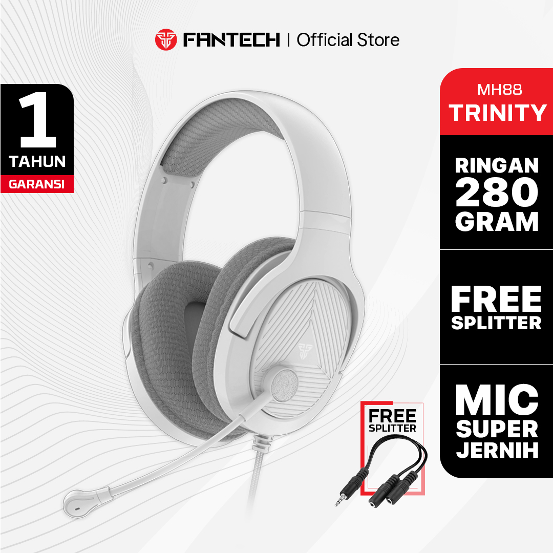 Fantech TRINITY MH88 Multiplatform Headset Gaming Mobile FREE SPLITTER microphone Earphones Headphones Headphone Earphone Bass