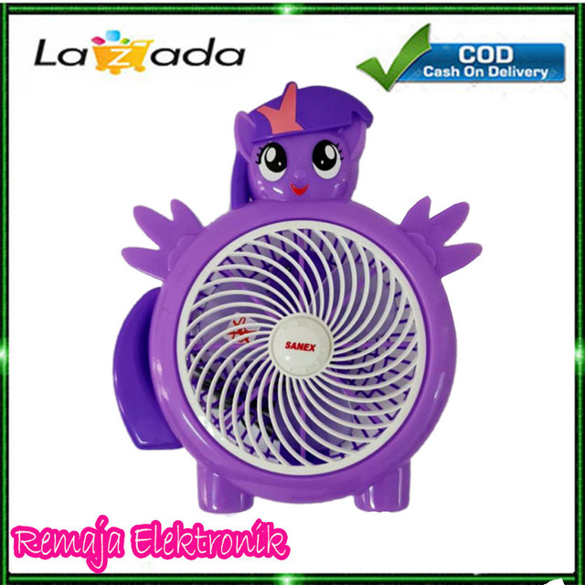 NEW PROMO Kipas Angin Karakter unicorn Sanex 8 inch karakter unicorn ungu