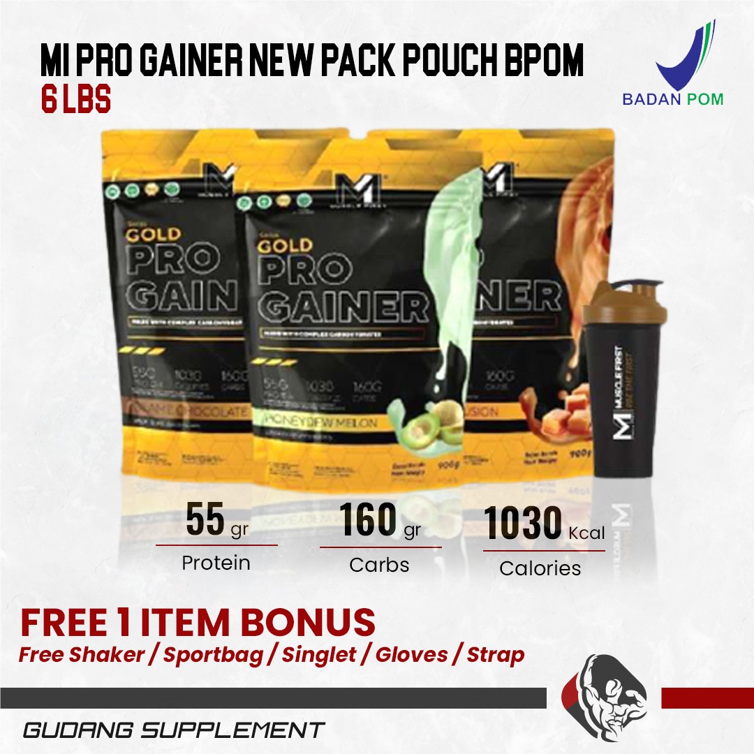 M1 Muscle First Gold Pro Gainer 6 Lbs Weight Mass Gainer BPOM Gudang Supplemen