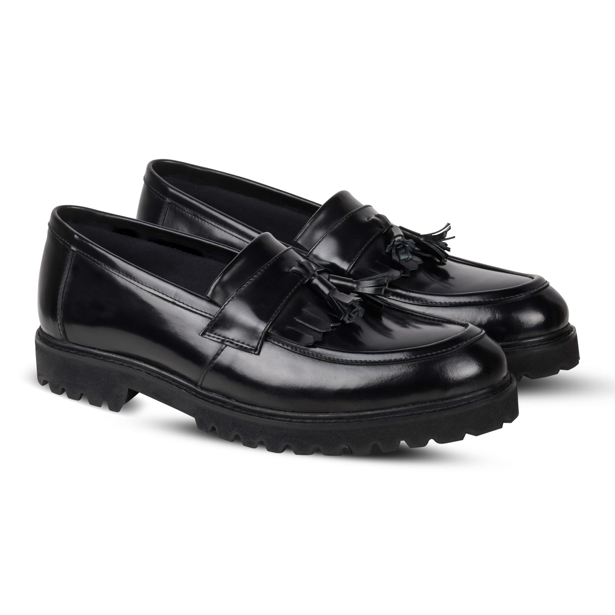Sam Tassel Black - Nappa Milano - Sepatu Loafers Pria