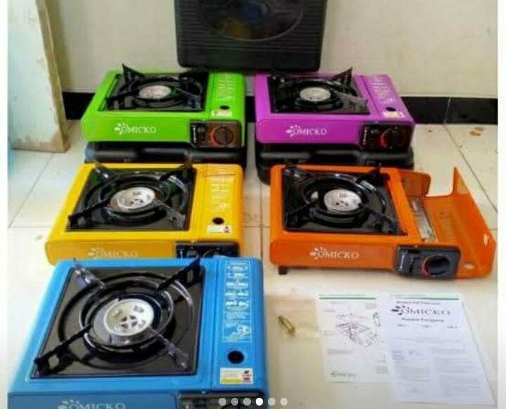 kompor portable praktis alat masak camping dengab wadah jinjing dengan gas butane atau gas elpiji