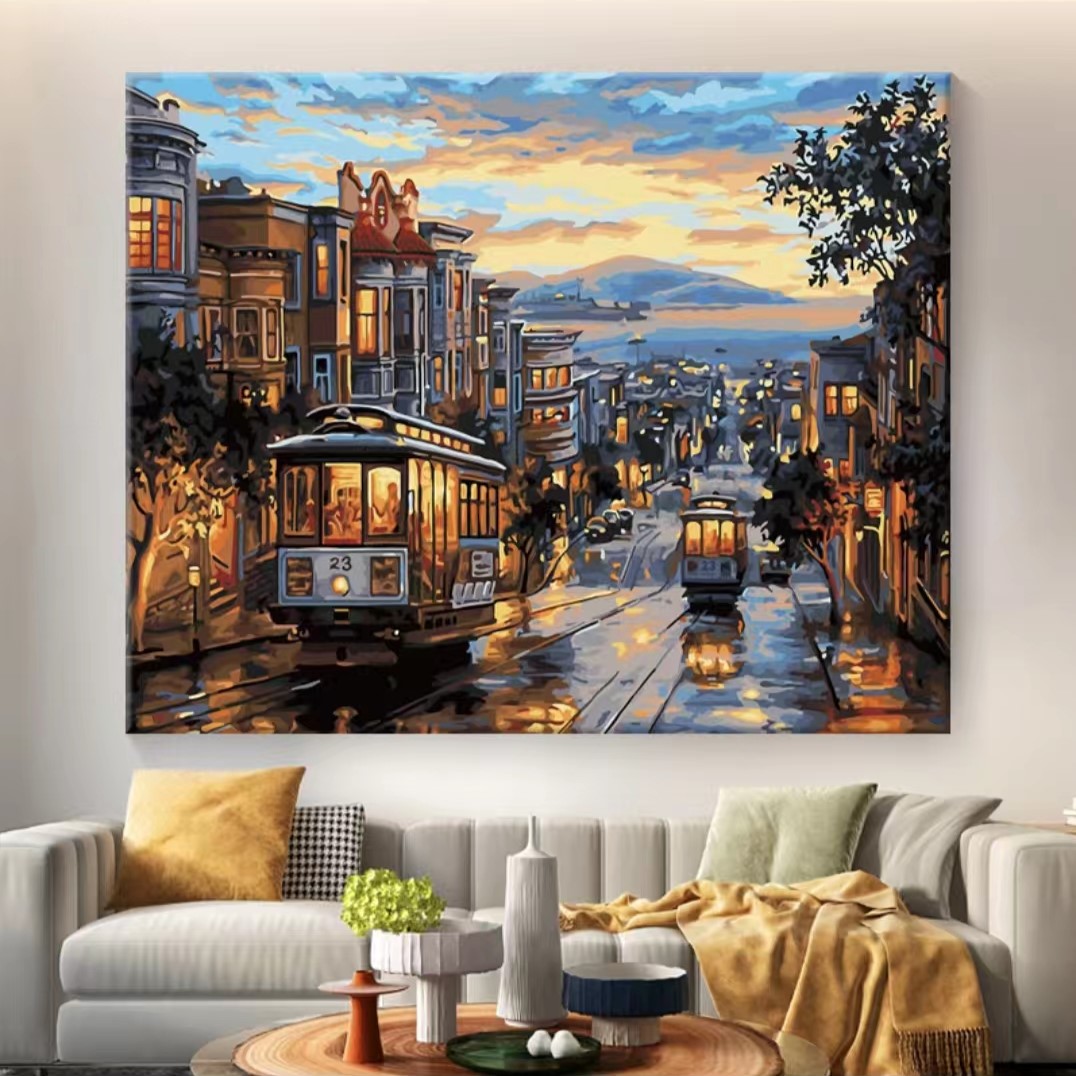DIY Painting Canvas Paint By Number kit Lukisan 40x50cm