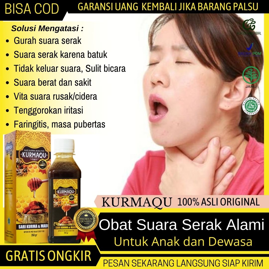 Obat Suara Serak dgn MADU SARI KURMA ALAMI [BERKHASIAT] - Obat suara serak karena batuk gurah suara serak tidak keluar suara sulit bicara suara berat dan sakit pita suara rusak/cidera tenggorokan irit
