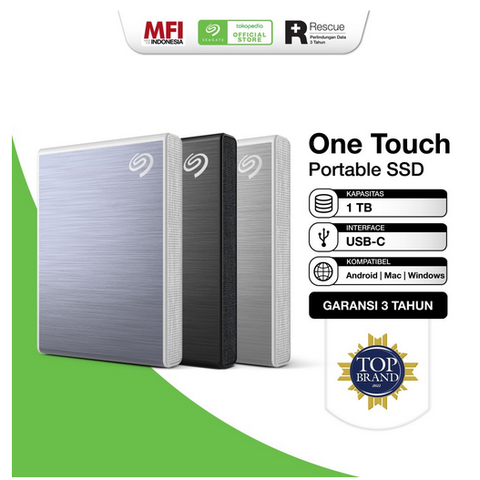 Seagate One Touch SSD 1TB USB-C SSD Eksternal