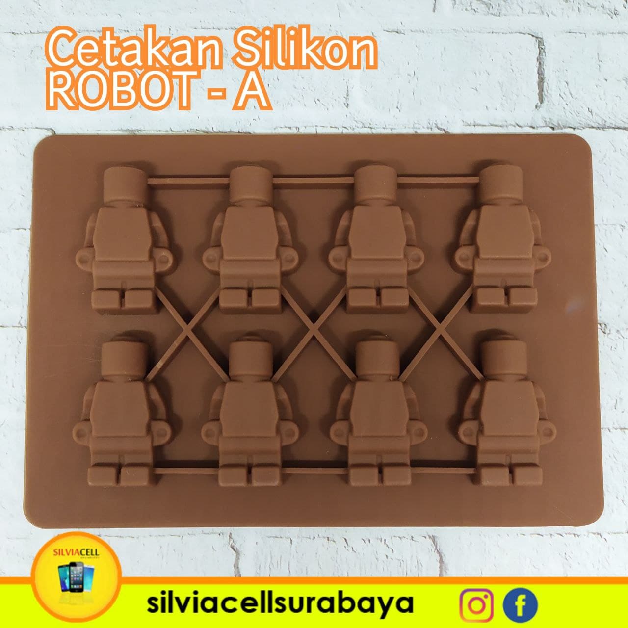 Cetakan Silikon Robot Lego / Cetakan Coklat / Cetakan Pudding Jelly A