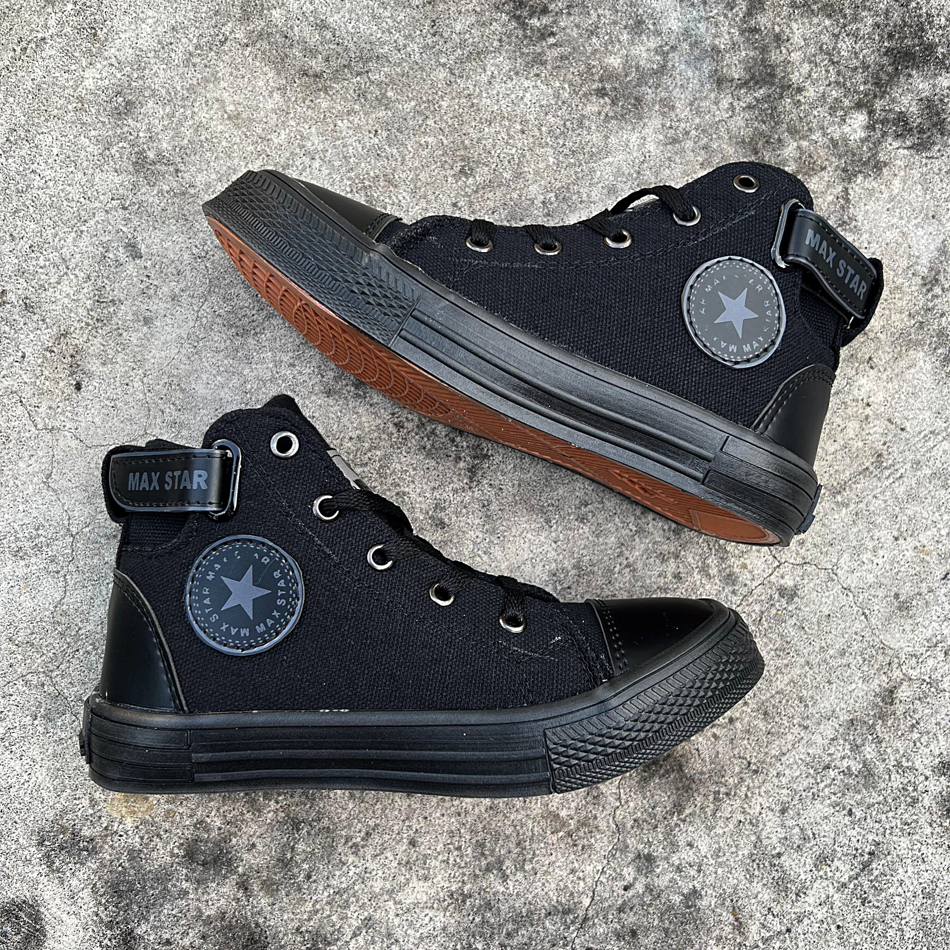 Sepatu Sekolah Anak Laki Laki Full Black Size 31-38