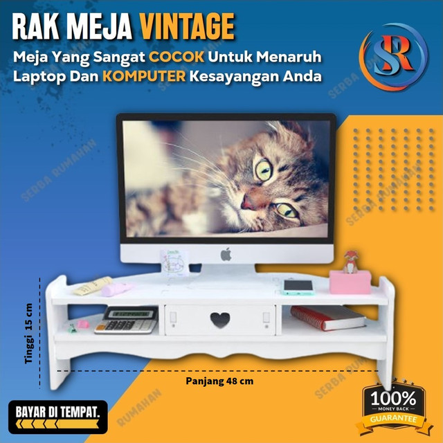 BISA COD - Meja TV Televisi Minimalis Modern Murah Kayu & Meja Komputer Computer Minimalis Gaming / Meja Laptop Portable Multifungsi Dudukan Monitor Rak Laptop Notebook Vintage / SR271