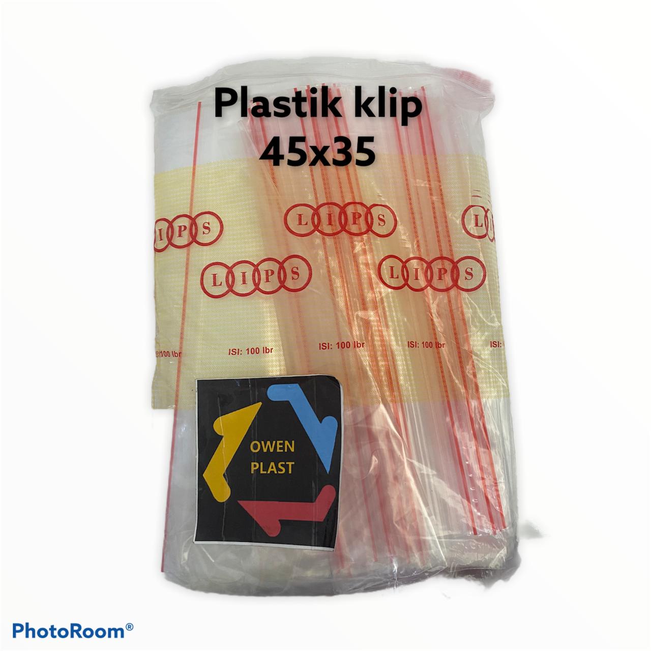 PLASTIK KLIP/KLIP OBAT/KLIP KACANG/DOKUMEN UKURAN 45X35 ISI 100 PCS