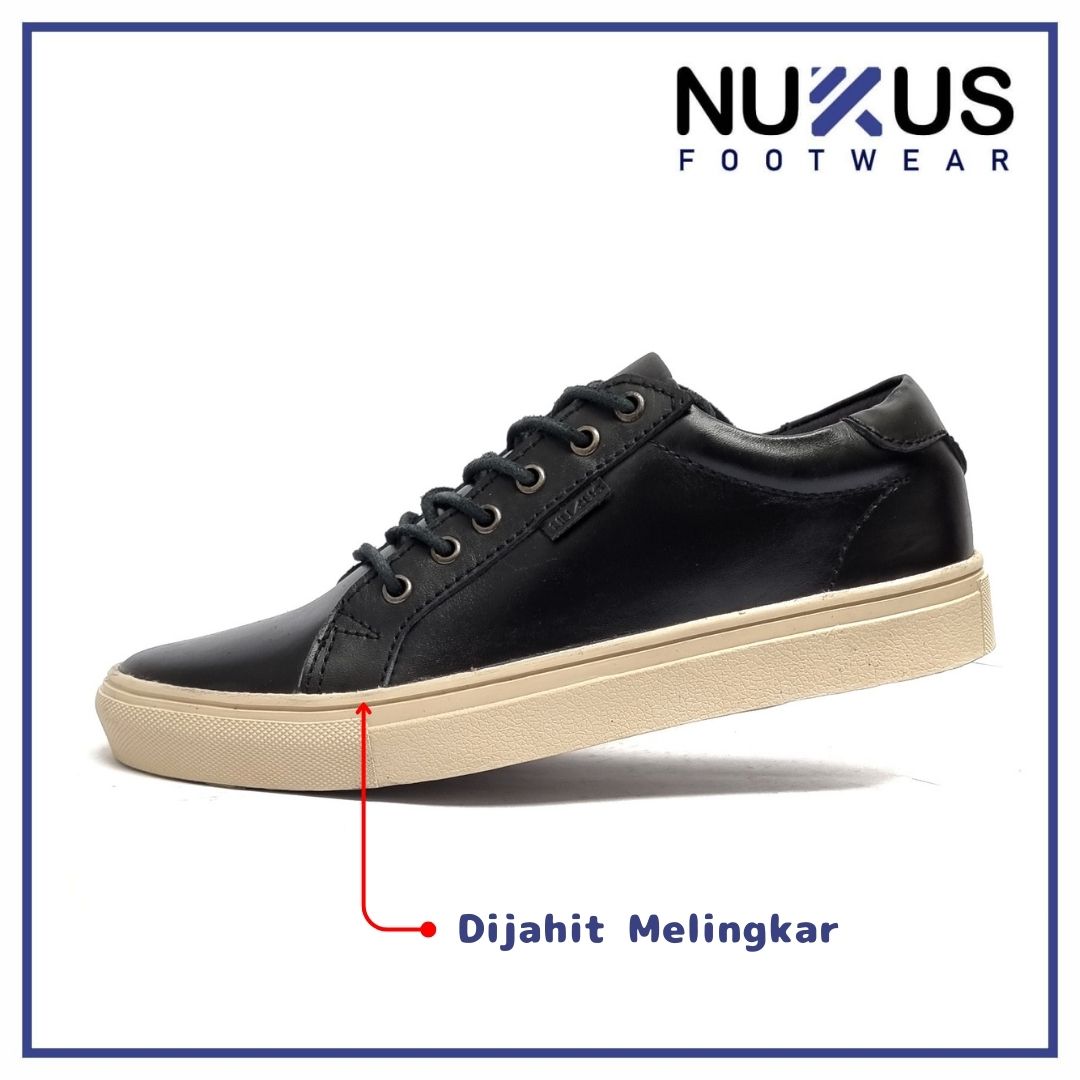 Nukus Sepatu Pria Sneakers Classic Tali Kulit Asli - NKT 01GB