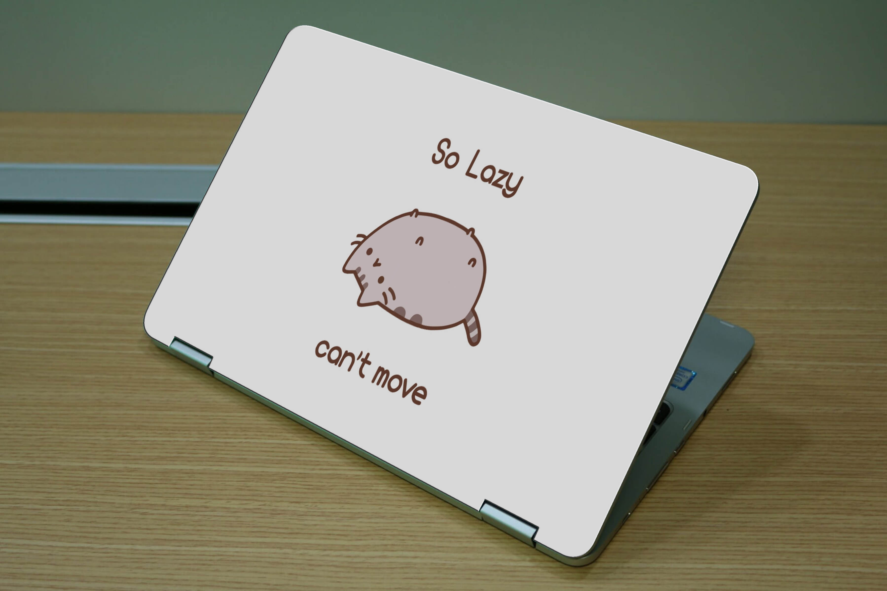 stiker laptop sticker notebook karakter Garskin Skin Laptop Semua Ukuran Karakter Cat Lazy - Digime
