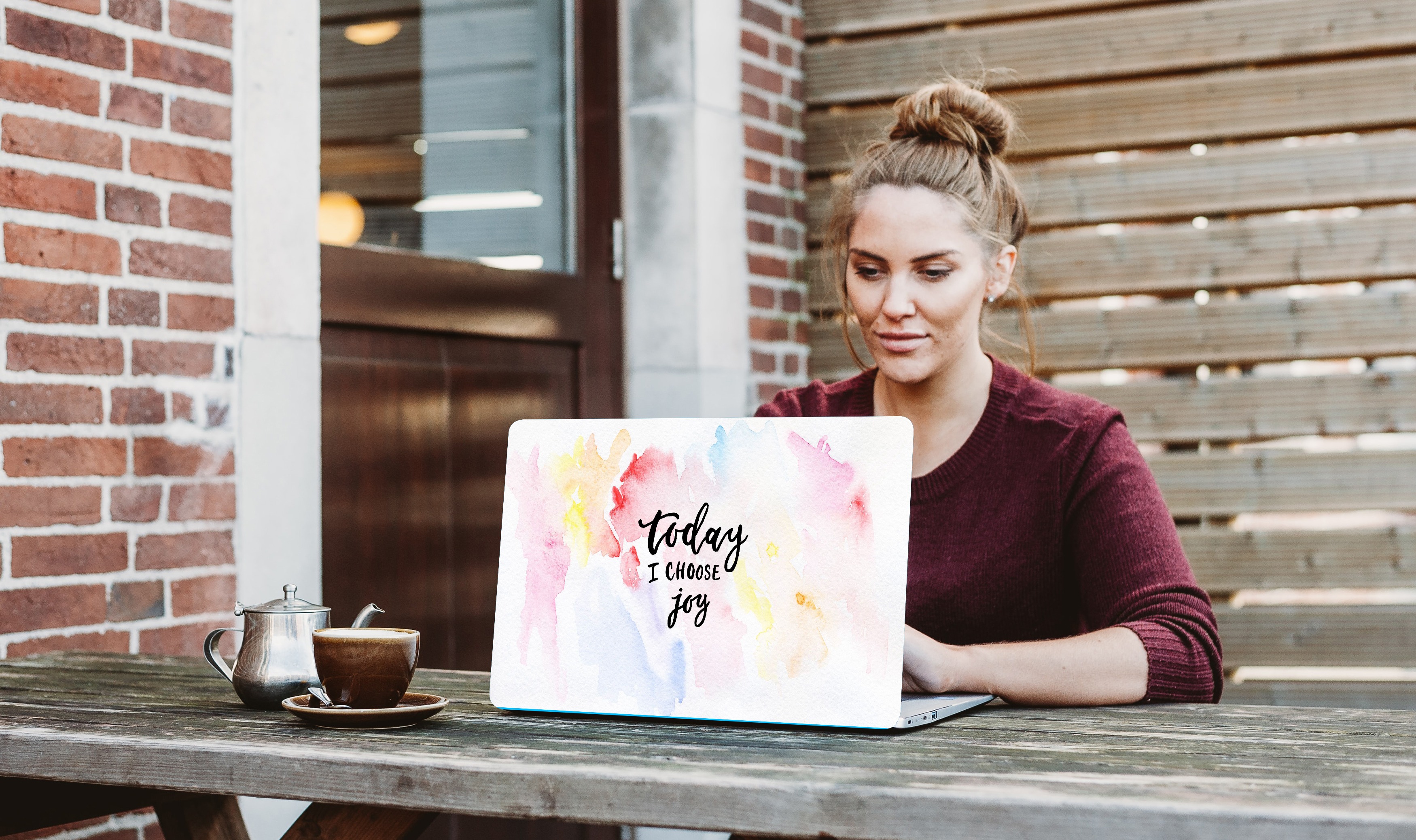 Garskin Laptop/Stiker Laptop Skin stiker Colorful Calligraphy Joy Istana Garskin Laptop