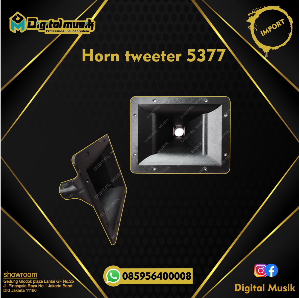 Horn 5377 - Corong Speaker - Daun Tweeter Line Array Kualitas Import / Pembesar Suara Imfort - digital musik store -dms