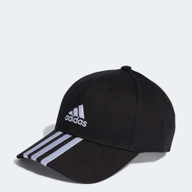 adidas Lifestyle 3-Stripes Cotton Twill Baseball Cap Unisex Black IB3242